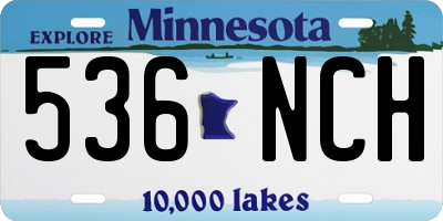 MN license plate 536NCH