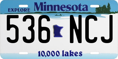 MN license plate 536NCJ