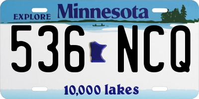 MN license plate 536NCQ