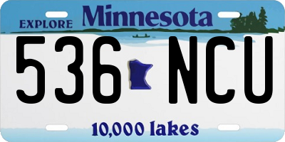 MN license plate 536NCU