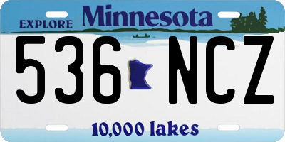 MN license plate 536NCZ