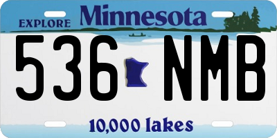 MN license plate 536NMB