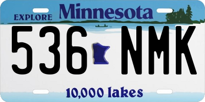 MN license plate 536NMK