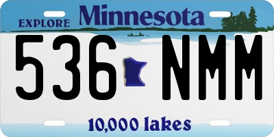 MN license plate 536NMM