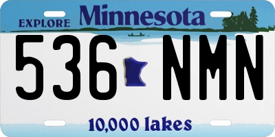 MN license plate 536NMN