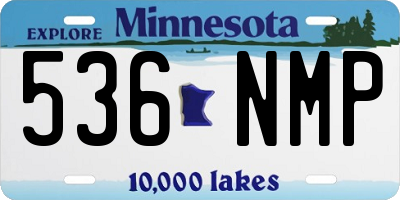MN license plate 536NMP