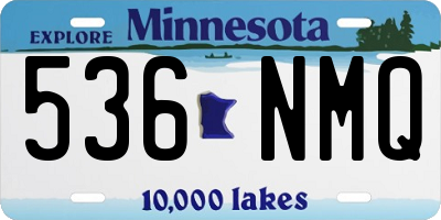 MN license plate 536NMQ