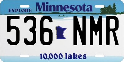 MN license plate 536NMR