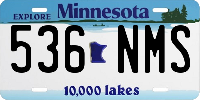MN license plate 536NMS