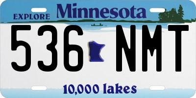 MN license plate 536NMT