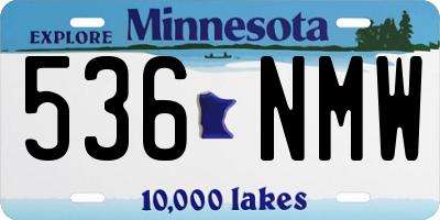 MN license plate 536NMW