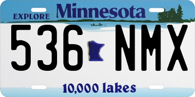 MN license plate 536NMX