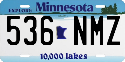 MN license plate 536NMZ