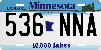 MN license plate 536NNA