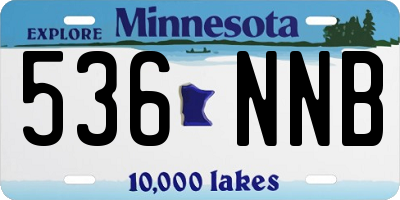 MN license plate 536NNB
