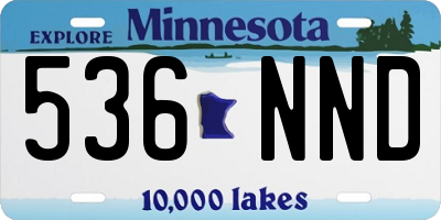 MN license plate 536NND