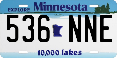 MN license plate 536NNE