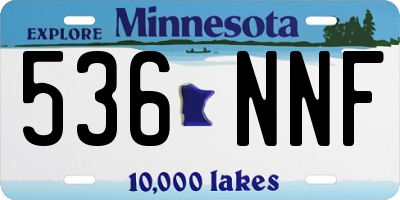 MN license plate 536NNF
