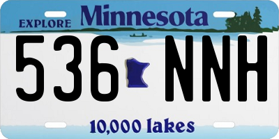 MN license plate 536NNH
