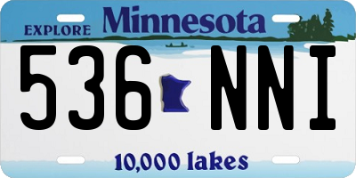 MN license plate 536NNI