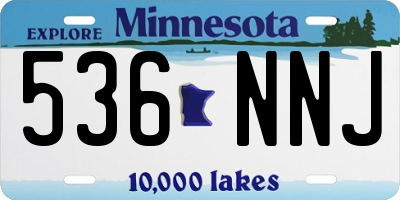 MN license plate 536NNJ