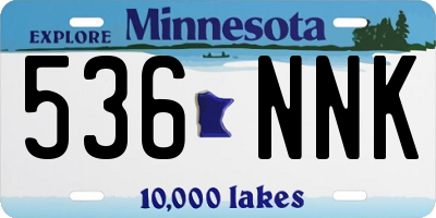MN license plate 536NNK
