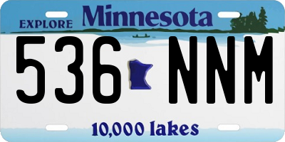 MN license plate 536NNM