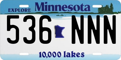 MN license plate 536NNN