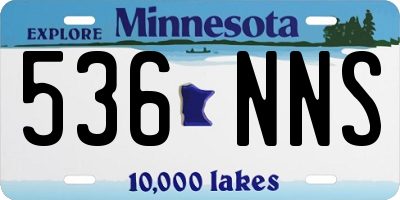 MN license plate 536NNS