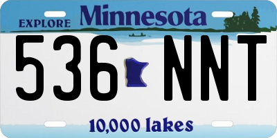 MN license plate 536NNT