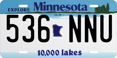 MN license plate 536NNU