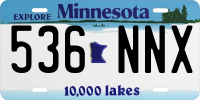MN license plate 536NNX