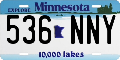 MN license plate 536NNY