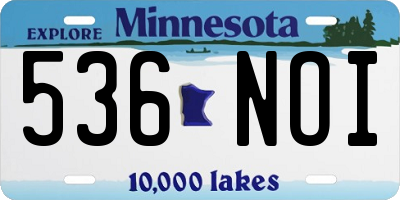 MN license plate 536NOI