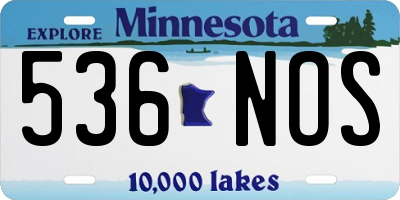 MN license plate 536NOS