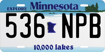 MN license plate 536NPB