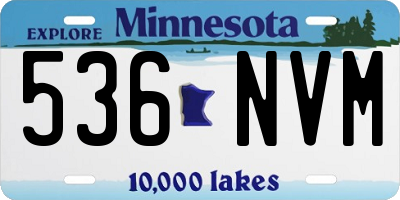 MN license plate 536NVM