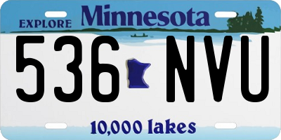 MN license plate 536NVU