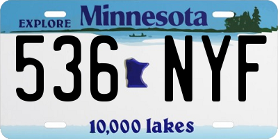 MN license plate 536NYF
