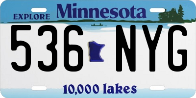 MN license plate 536NYG