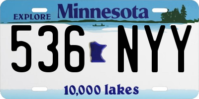 MN license plate 536NYY