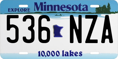 MN license plate 536NZA