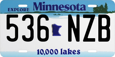 MN license plate 536NZB