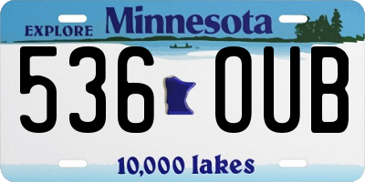 MN license plate 536OUB