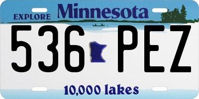 MN license plate 536PEZ