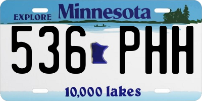 MN license plate 536PHH
