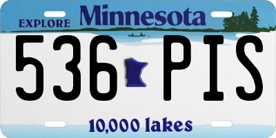MN license plate 536PIS