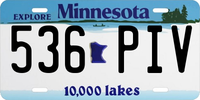 MN license plate 536PIV