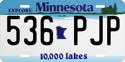 MN license plate 536PJP