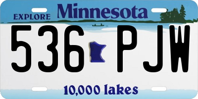 MN license plate 536PJW